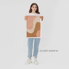 Kit 3 Quadros Com Moldura Sala Abstrato Linhas Moderno