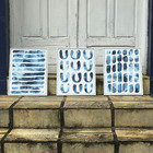 Kit 3 Quadros Conjunto Blue Path 40x50 - Tropical