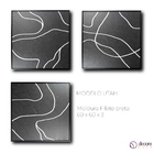 Kit 3 Quadros Conjunto Utah 60x60 - Estilo Minimalista