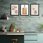 Kit 3 Quadros Cozinha Vintage- Bless This Kitchen 33x24cm - C