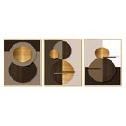 Kit 3 Quadros Decoração Ambiente Escritório Formas Geométricas