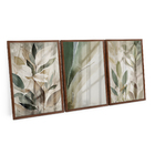 Kit 3 Quadros Decorativo Orgânico Abstrato Soft Green Elegant