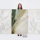 Kit 3 Quadros Decorativo Orgânico Abstrato Soft Green Elegant