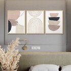 Kit 3 Quadros Decorativo Pequeno Escritório  Geométrico Abstr