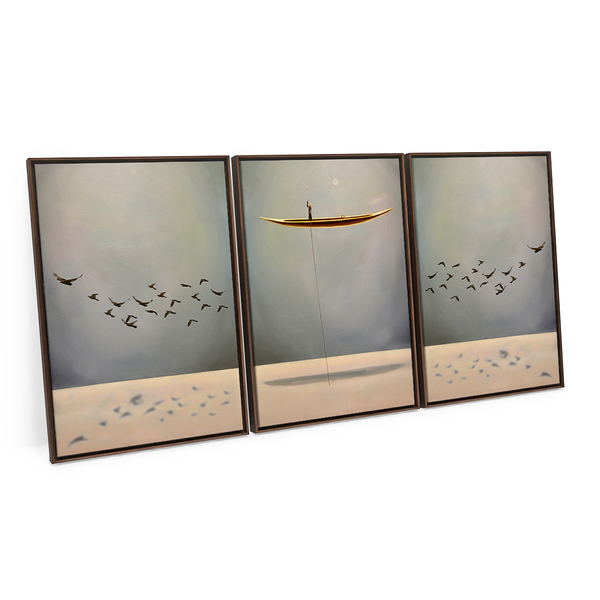 Kit 3 Quadros Decorativo Soul And Spirit Elegante Minimalista