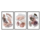 Kit 3 Quadros Decorativos 40x60cm Canvas  Arte Aquarela Moder