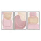 Kit 3 Quadros Decorativos 40x60cm Canvas Abstrato Geometrico