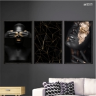 Kit 3 Quadros Decorativos 40x60cm Canvas Mulher Dourado Art001