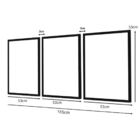 Kit 3 Quadros Decorativos 53x73cm Plantas Colorido Moderno Sa