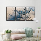 Kit 3 Quadros Decorativos Abstratos Modernos Para Sala Com Mo