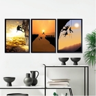Kit 3 Quadros Decorativos Alpinismo Escalada 33x24cm - Com Vi