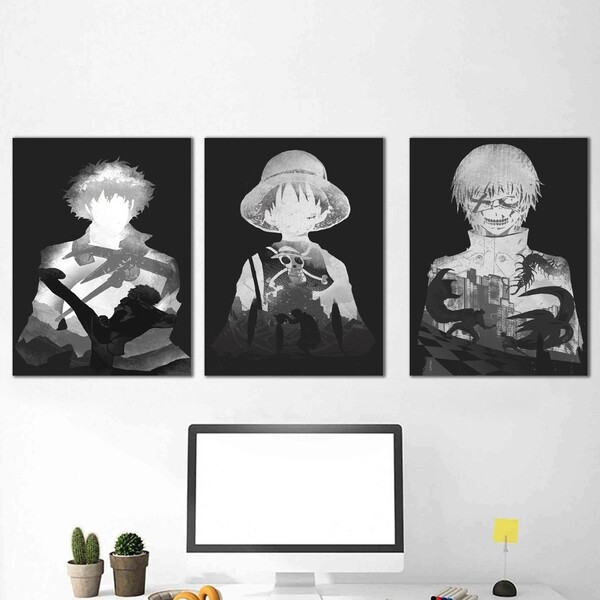 Kit 3 Quadros Decorativos Anomes