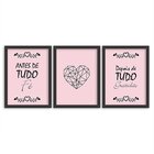 Kit 3 Quadros Decorativos Antes De Tudo Fé Depois De Tudo Gra