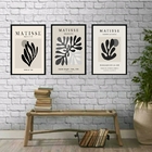 Kit 3 Quadros Decorativos Arte Moderna Folhas matisse 45x34cm