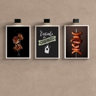 Kit 3 Quadros Decorativos Cantinho Churrasco Fotos 24x18cm -