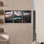 Kit 3 Quadros Decorativos Com Moldura Árvores Paisagem