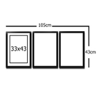 Kit 3 Quadros Decorativos Com Moldura Cubos Geométricos Floral