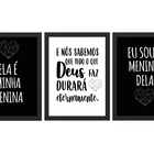 Kit 3 Quadros Decorativos Com Moldura Para Sala Quarto Ela É