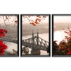 Kit 3 Quadros Decorativos Com Moldura Para Sala Quarto Paisag