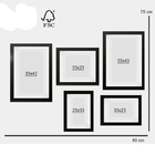 Kit 3 Quadros Decorativos Com Molduras Horse Farm