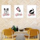Kit 3 Quadros Decorativos Cozinha Temperada 24x18cm - Com Vid