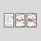 Kit 3 Quadros Decorativos Família 21x30 Pvc Luven Bra