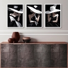 Kit 3 Quadros Decorativos Fashion Damas Em Preto E Branco 24x