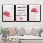 Kit 3 Quadros Decorativos Flor Aquarela - Eu Me Lembro 45x34c