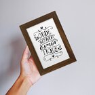 Kit 3 Quadros Decorativos Floral Frases Amor Flores Azul Quar