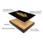 Kit 3 Quadros Decorativos Folhagem Home Ouro 40x60cm