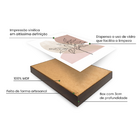 Kit 3 Quadros Decorativos Folhagem Tons Terrosos 40x60cm