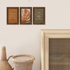 Kit 3 Quadros Decorativos Folhas Frases Sonhos Quarto Sala