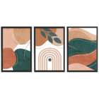 Kit 3 Quadros Decorativos Formas Moderno Boho Grande Sala