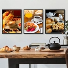 Kit 3 Quadros Decorativos Fotografias De Café da manhã 45x34c