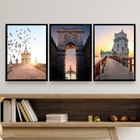 Kit 3 Quadros Decorativos Fotos De Portugal 24x18cm - Com Vid