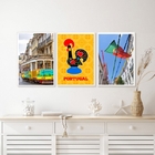 Kit 3 Quadros Decorativos Fotos Portugal 33x24cm - Com Vidro