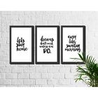 Kit 3 Quadros Decorativos Frases Inspiradoras Em Inglês