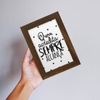 Kit 3 Quadros Decorativos Frases Motivação Fé Preto E Branco