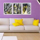 Kit 3 Quadros Decorativos Geométrico Europa