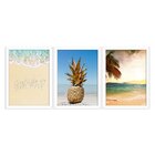 Kit 3 Quadros Decorativos Good Vibes Praia E Abacaxi