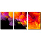 Kit 3 Quadros Decorativos Laranja Abstrato