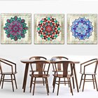 Kit 3 Quadros Decorativos Mandala Colorida Para Sala