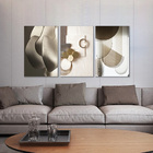 Kit 3 Quadros Decorativos Moderno Creme