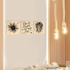 Kit 3 Quadros Decorativos Moderno Pinus Para Sala Flor Leão L