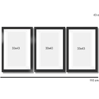 Kit 3 Quadros Decorativos Moldura Branca Montanhas Por Do Sol