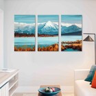 Kit 3 Quadros Decorativos Montanhas Estilo Pintura