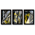 Kit 3 Quadros Decorativos Mosaico Cidades Europa