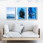 Kit 3 Quadros Decorativos Orixá Iemanjá 45x34cm - Com Vidro M