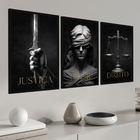 Kit 3 Quadros Decorativos P/  Advocacia Direito C/ Frase 60x4
