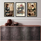 Kit 3 Quadros Decorativos Para Atelier De Costura 24x18cm - C